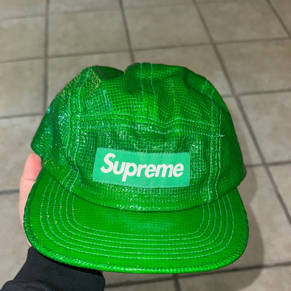 Supreme Laminated Box Weave Camp Cap
